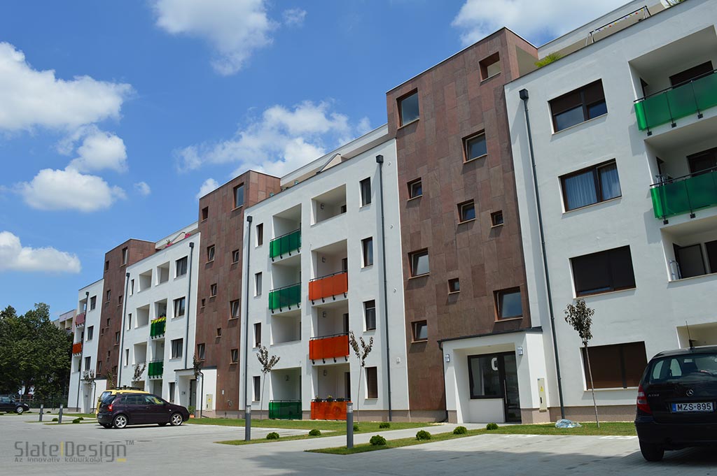 Referenciák Vörösréz csillogás a homlokzaton 3